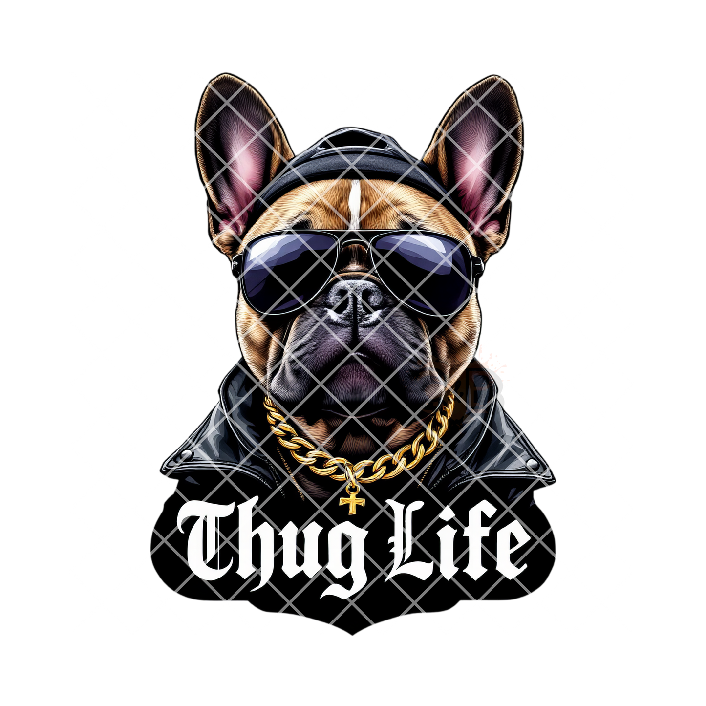 Thug life frenchie PNG