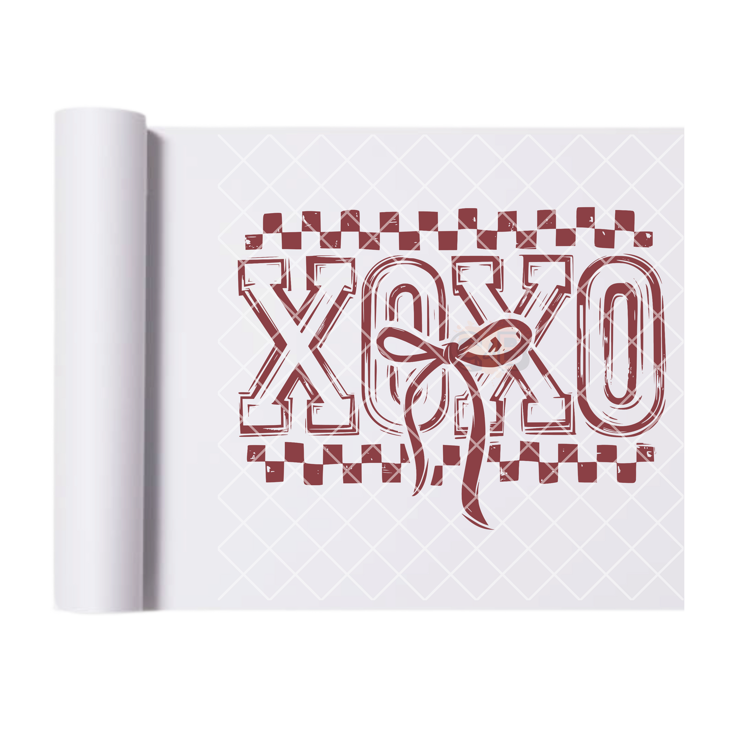 Xoxo valentines font DTF film t shirt transfer