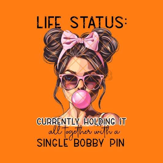 Life status bubble gum girl PNG
