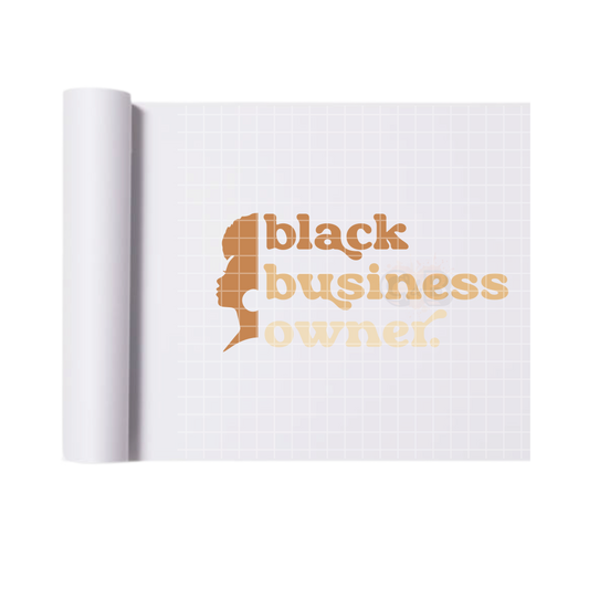 Black business owner silhouette DTF transfers for T-shirts