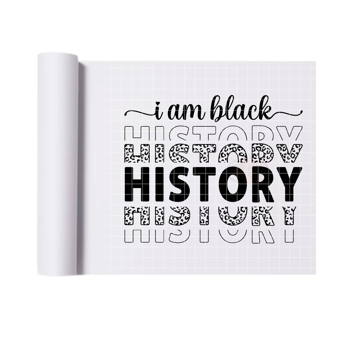 I am black history cursive DTF transfers for T-shirts