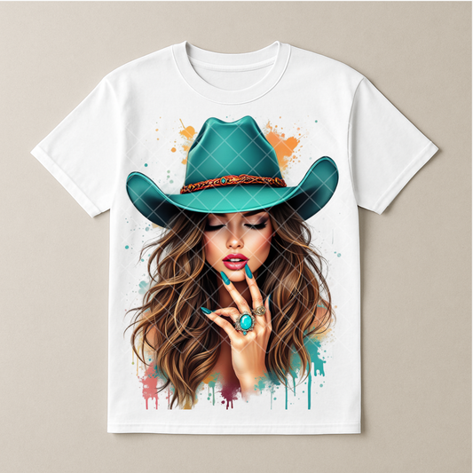 Cowgirl Babe Plain - Premium Graphic T-Shirt for Casual Wear