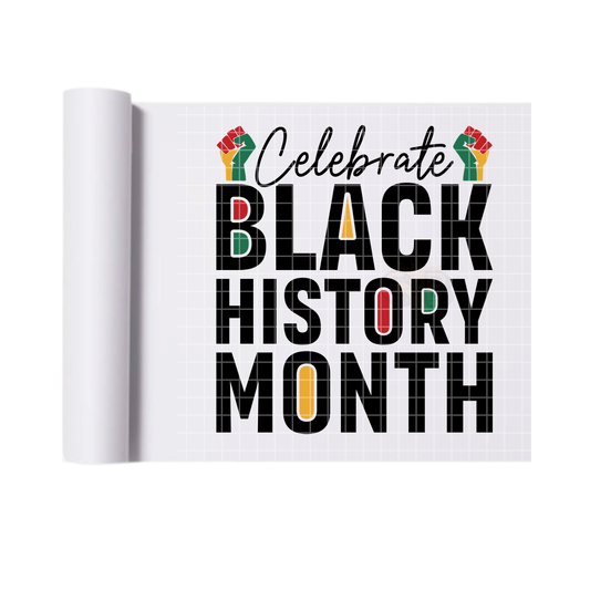 Celebrate black history fists DTF transfers for T-shirts