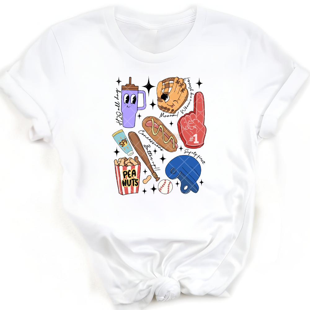 Baseball Cartoon - Premium Graphic T-Shirt for Casual Wear