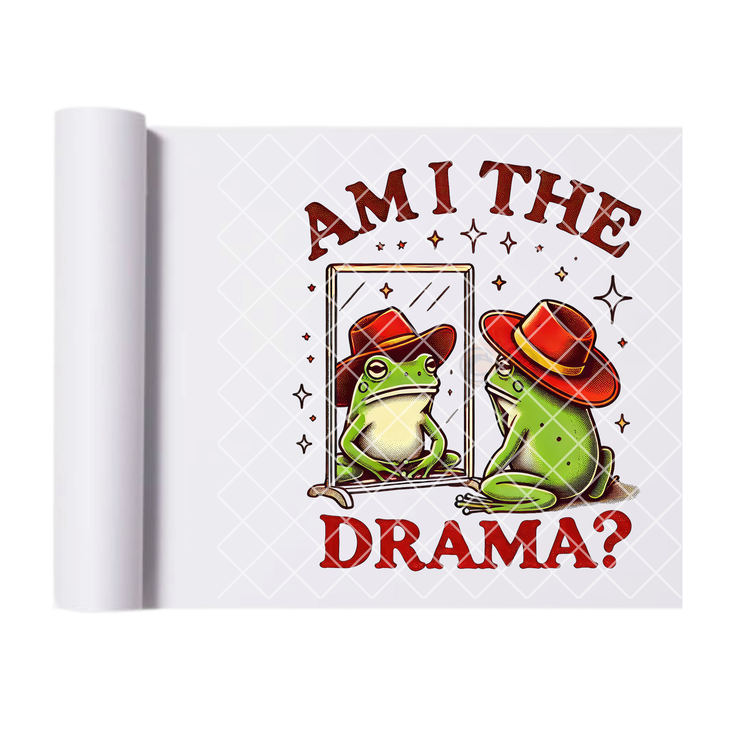 Am i the drama cowboy frog DTF transfer-high quality transfer for printing