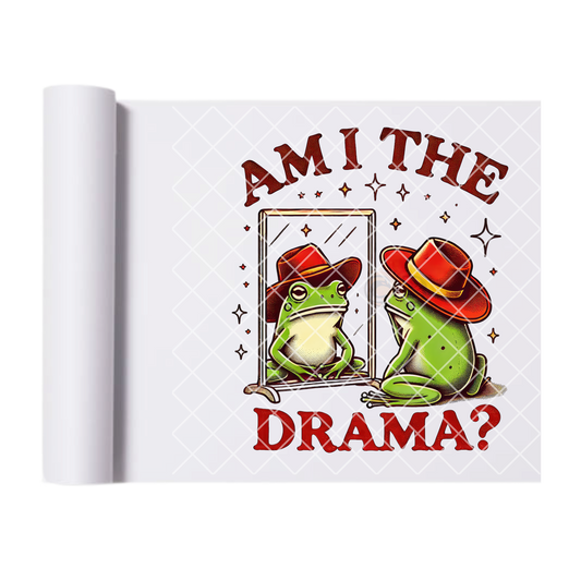 Am i the drama cowboy frog DTF transfer-high quality transfer for printing
