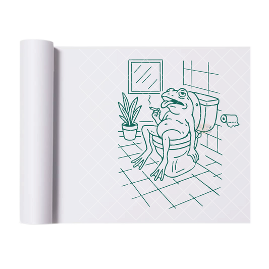 Mentally on the Toilet - Direct Transfer Print, Ready To Press For T-Shirts, Cotton, Polyester & Blends - Tshirt Business Quality