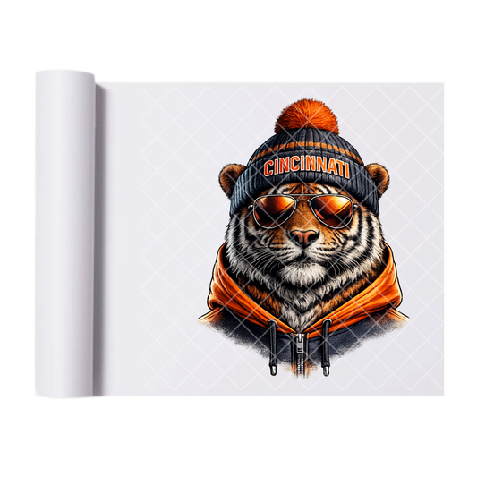 Cincinnati Football - Direct Print Film Transfer for T-Shirts, Cotton, Polyester & Blends - High-Quality Print