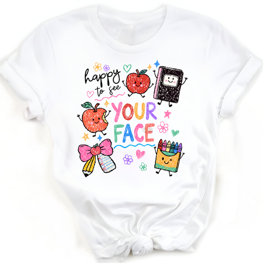 Happy to see your face - Premium Graphic T-Shirt for Casual Wear