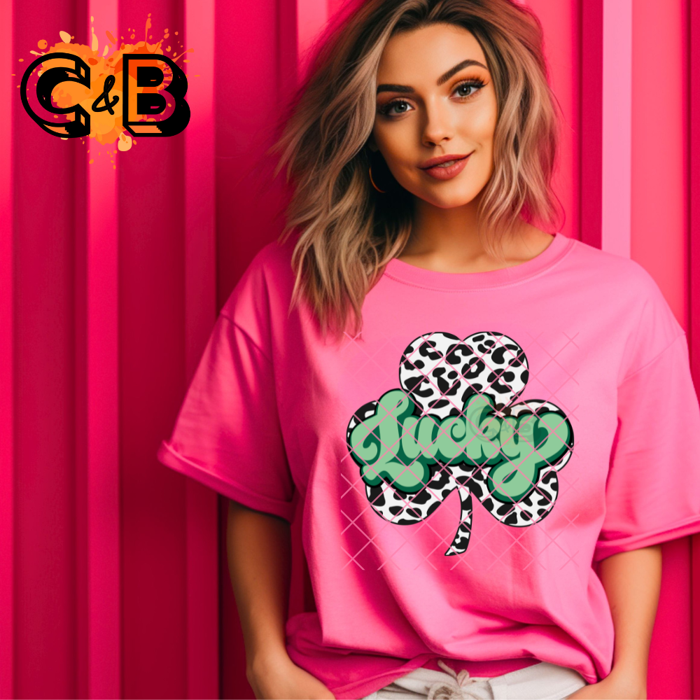 Lucky leopard clover PNG