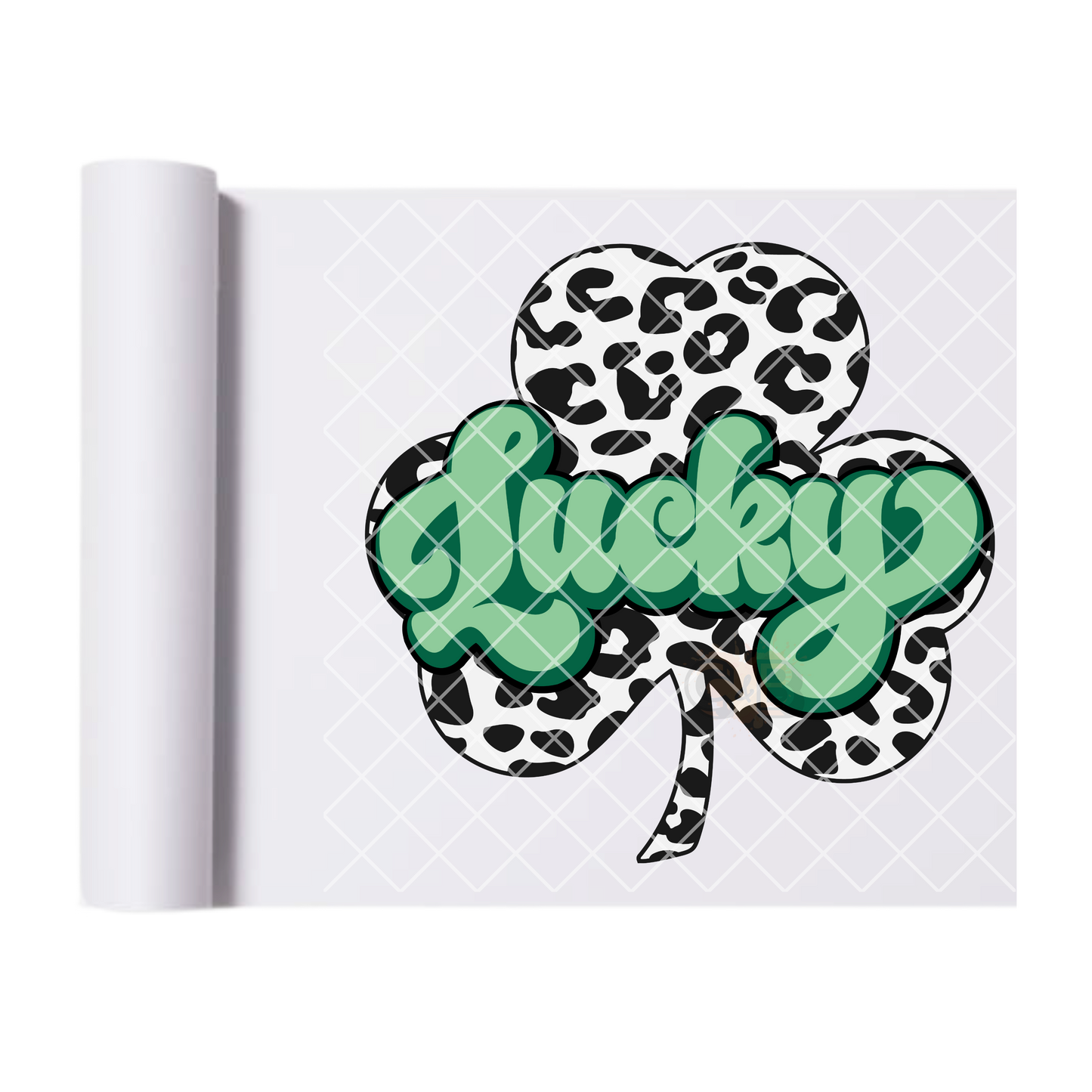 Lucky leopard clover- Direct Print Film Transfer for T-Shirts, Cotton, Polyester & Blends - High-Quality DTF Print