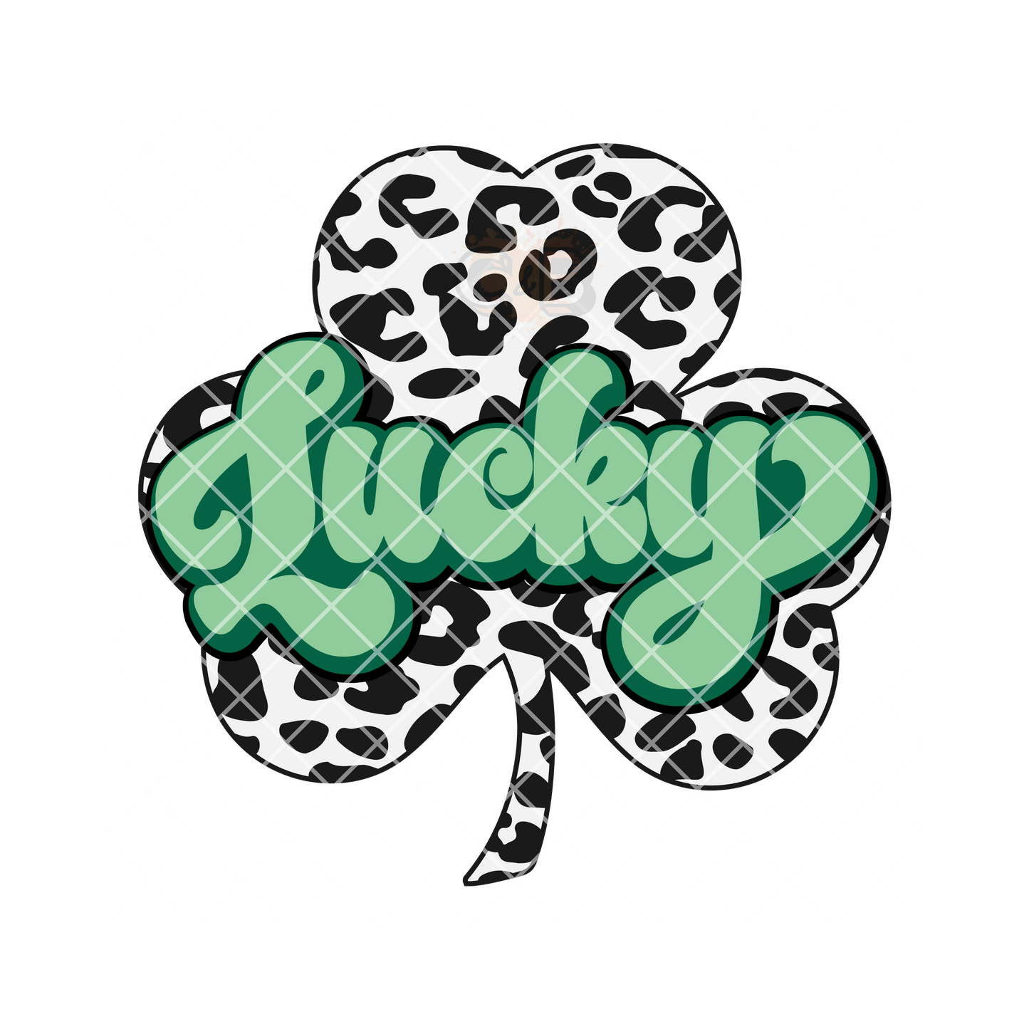 Lucky leopard clover PNG