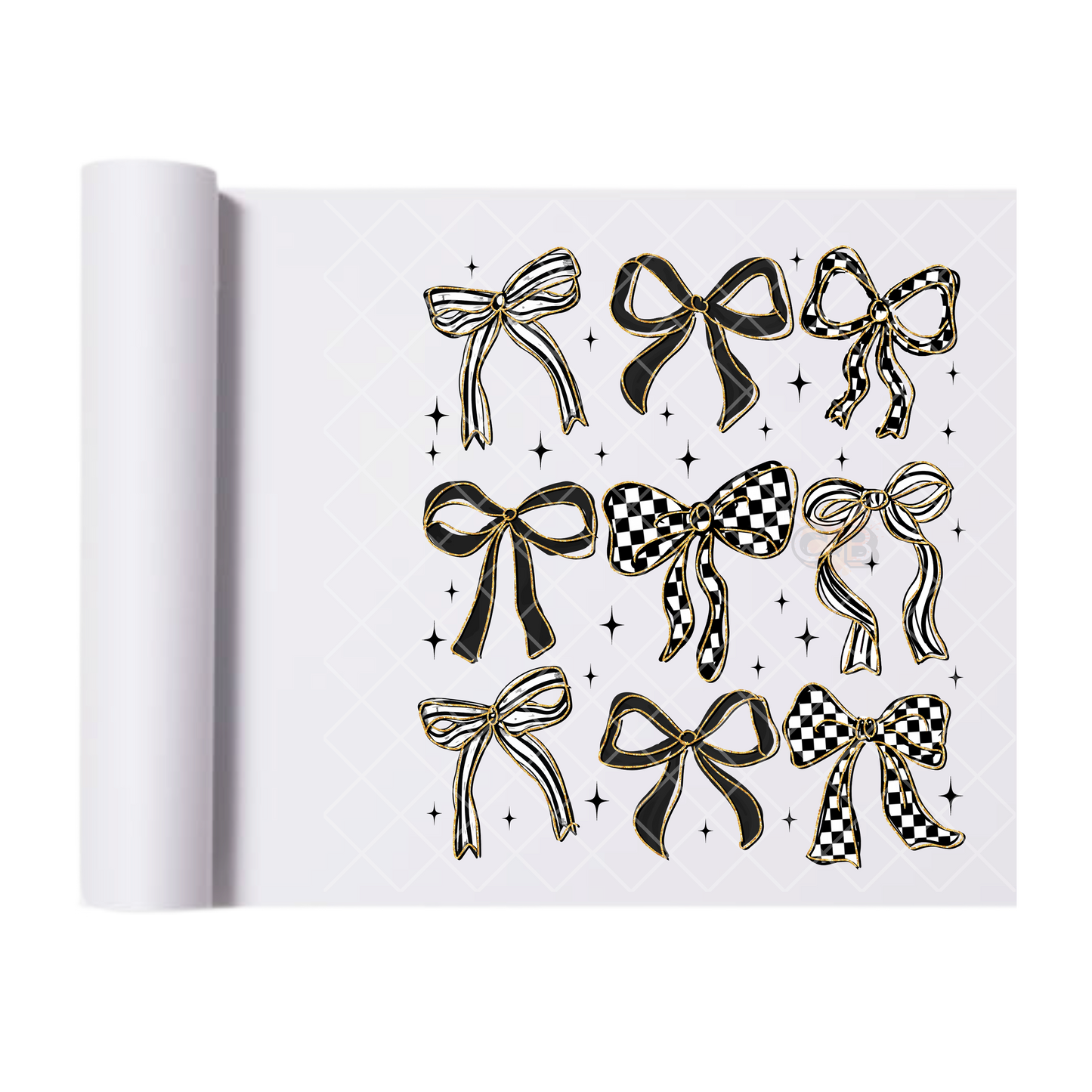 Checkered Ribbon Collection - Direct Print Film Transfer for T-Shirts, Cotton, Polyester & Blends - High-Quality Print