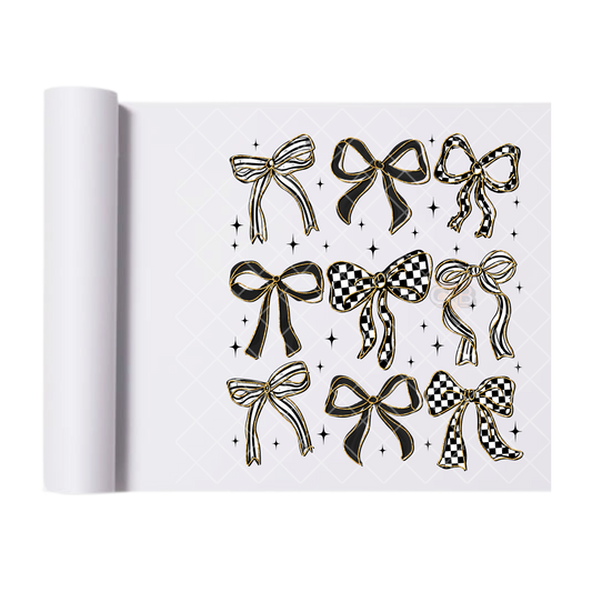 Checkered Ribbon Collection - Direct Print Film Transfer for T-Shirts, Cotton, Polyester & Blends - High-Quality Print