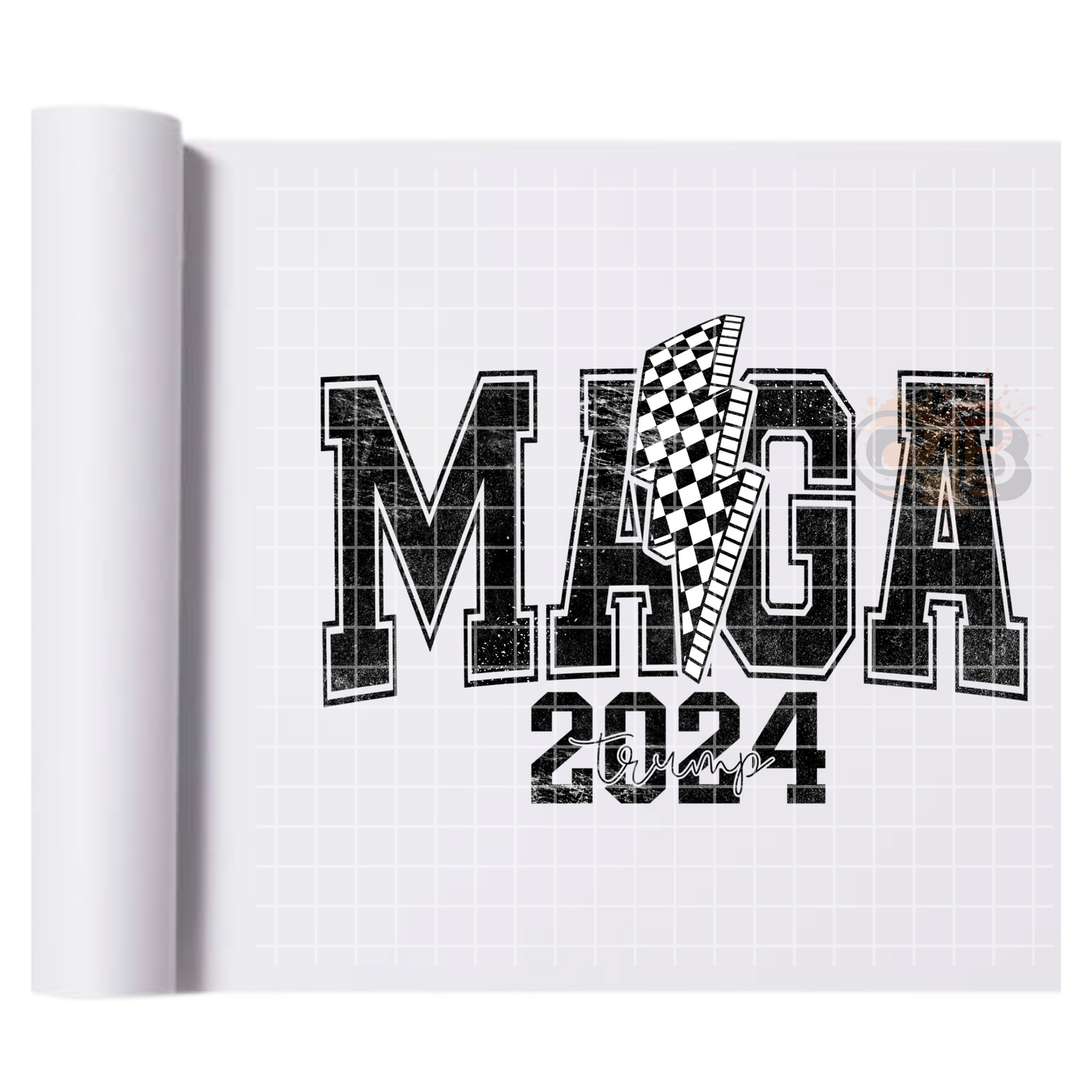 MAGA 2024 Checkered Bolt DTF Transfer