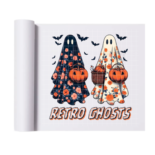 Retro Ghosts Halloween DTF Transfer