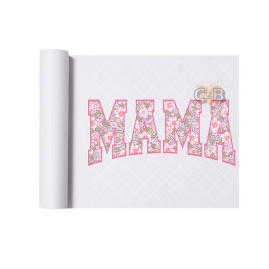 MAMA Pink Floral DTF Transfer