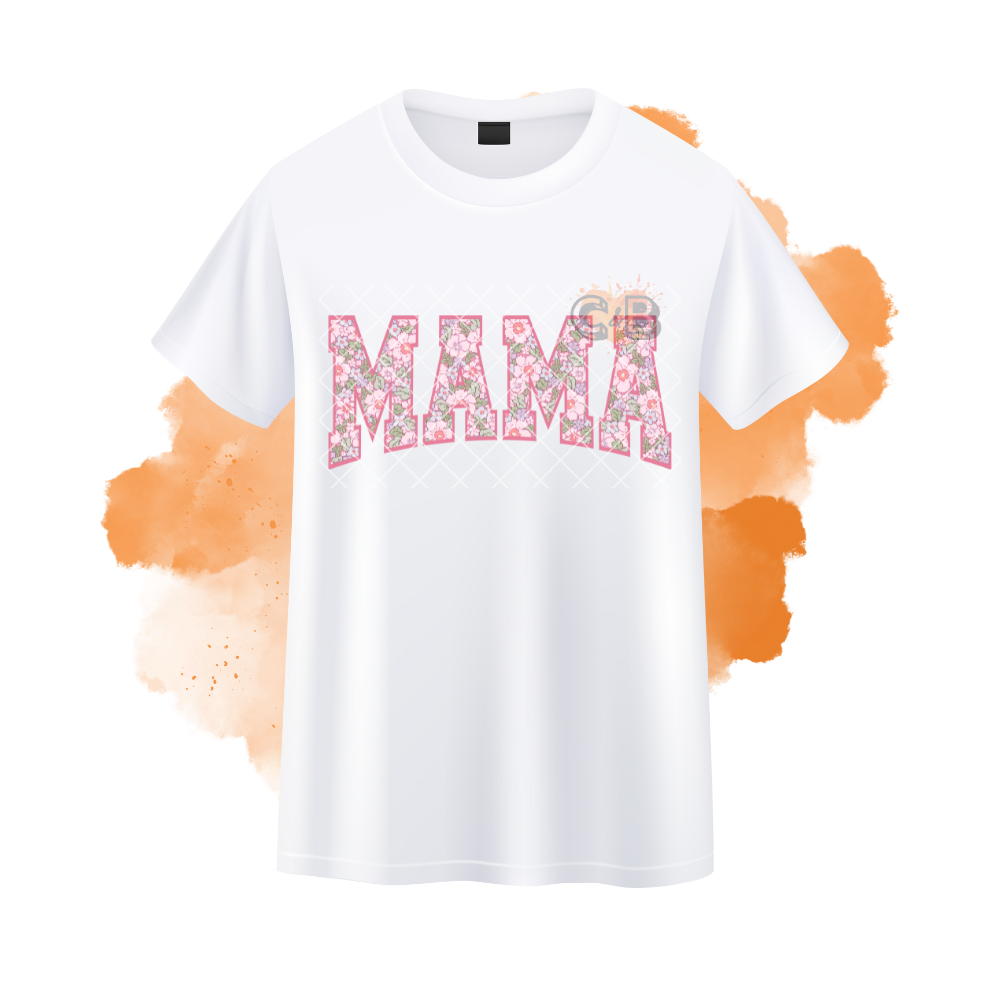 MAMA Pink Floral T-Shirt