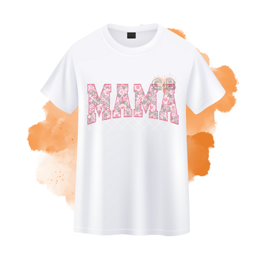 MAMA Pink Floral T-Shirt