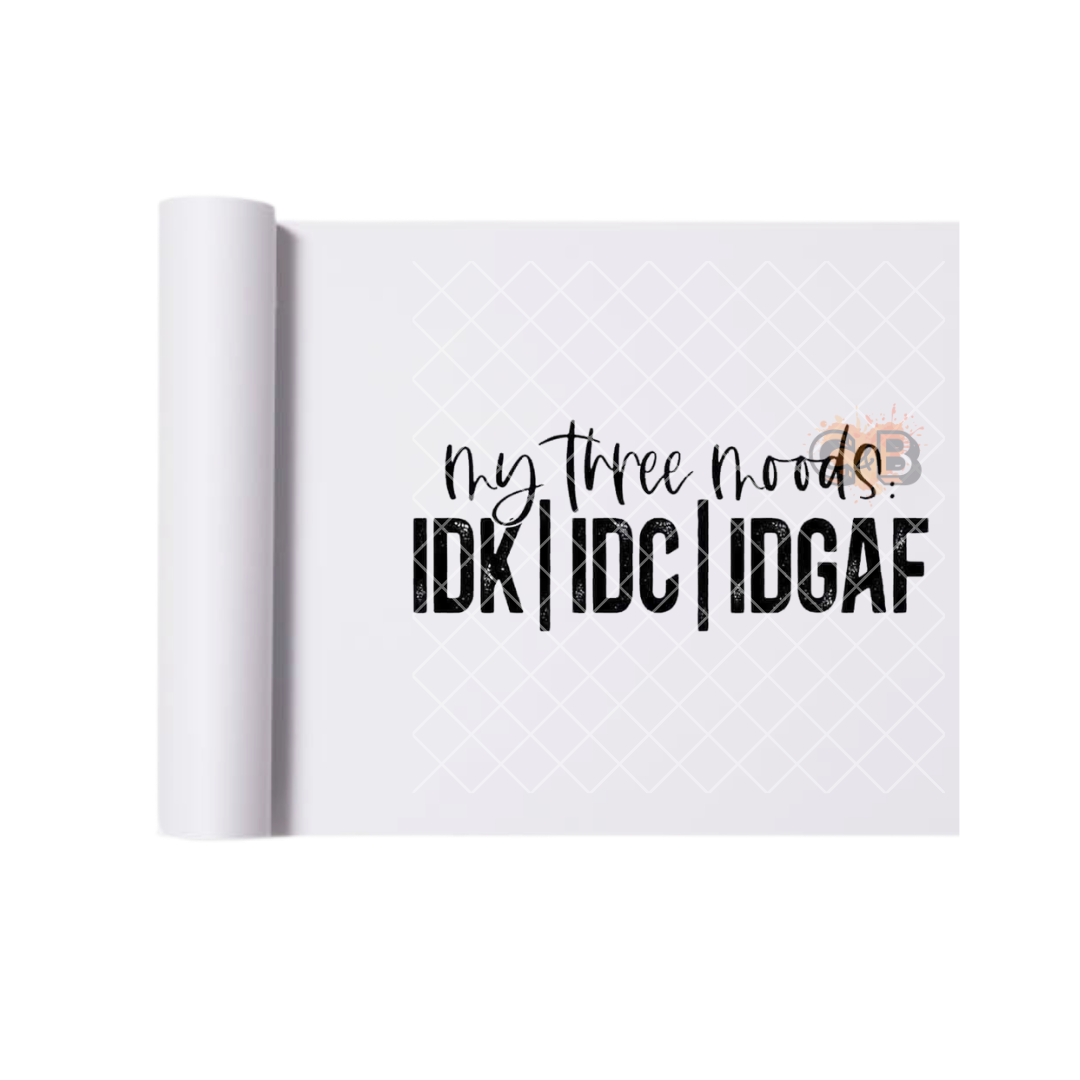 My Three Moods DTF Transfer