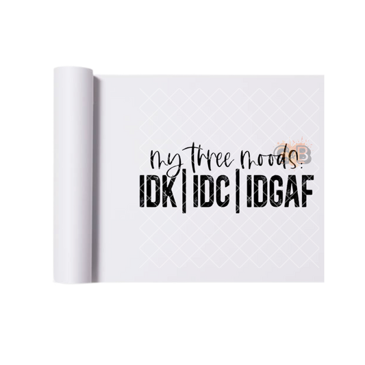 My Three Moods DTF Transfer