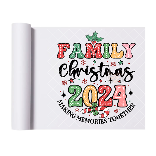 Family Christmas 2024 Dots DTF Transfer