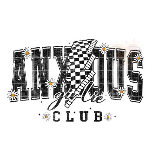 Anxious Retro Checkered Bolt PNG