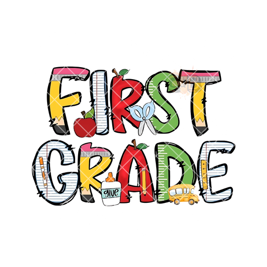 First Grade Teacher Font PNG