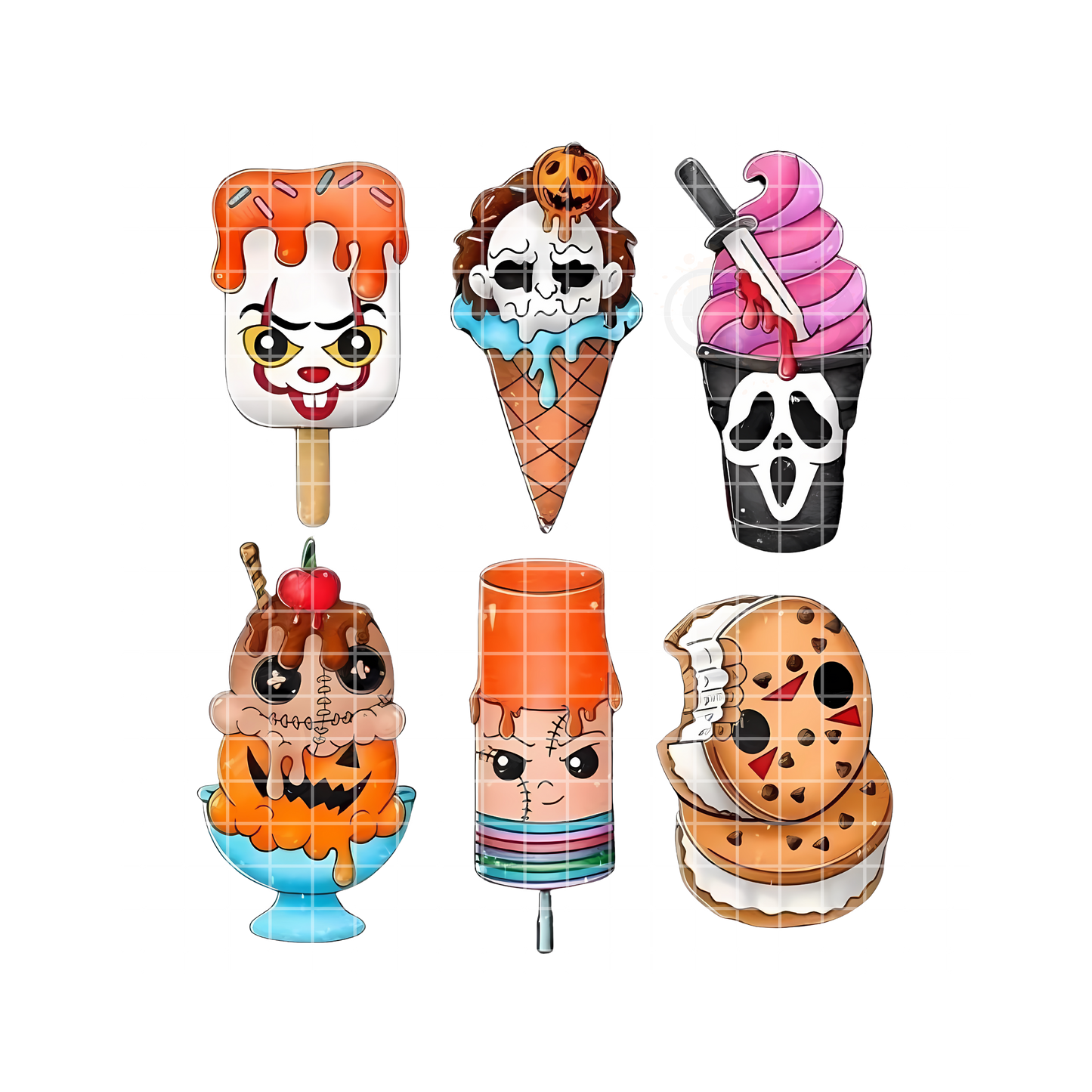 Halloween Horror Popsicles PNG