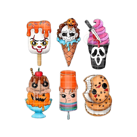 Halloween Horror Popsicles PNG