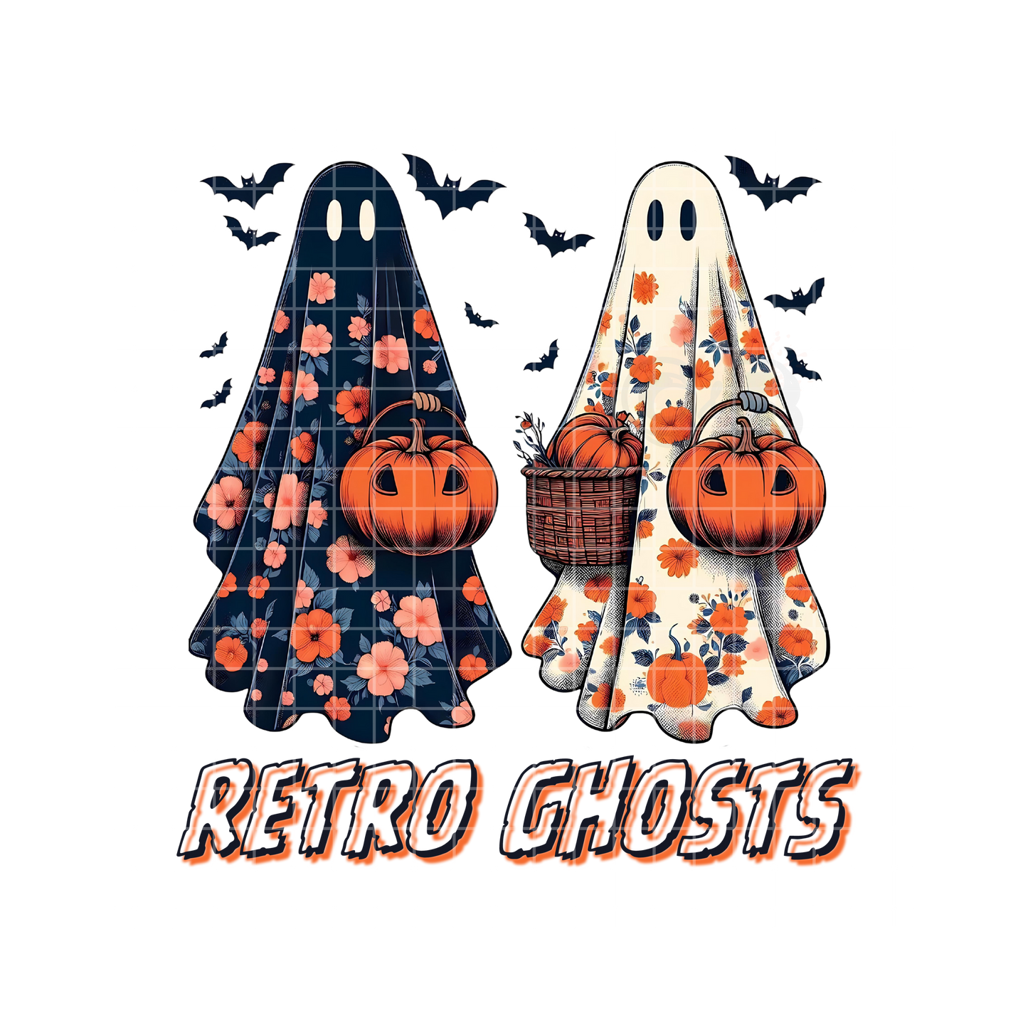 Retro Ghosts Halloween T-Shirt