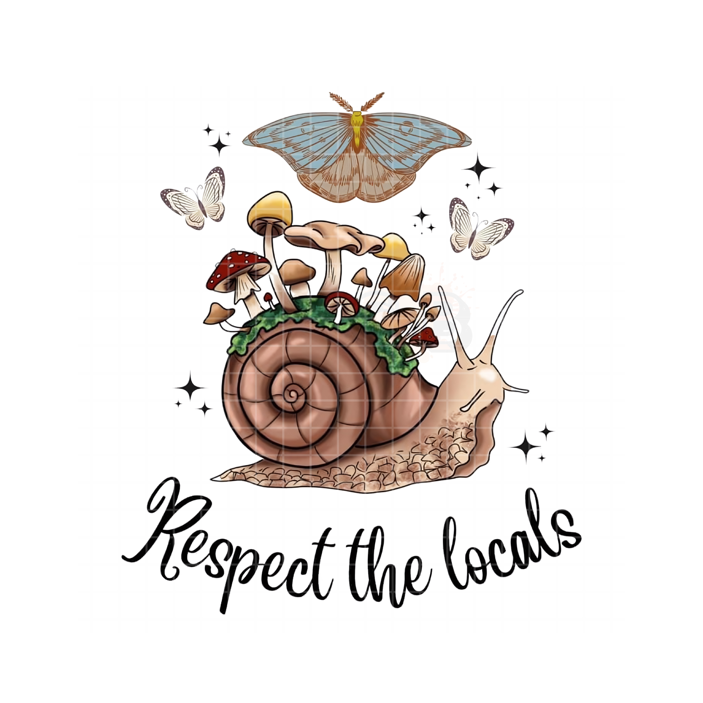 Respect The Locals Snail PNG