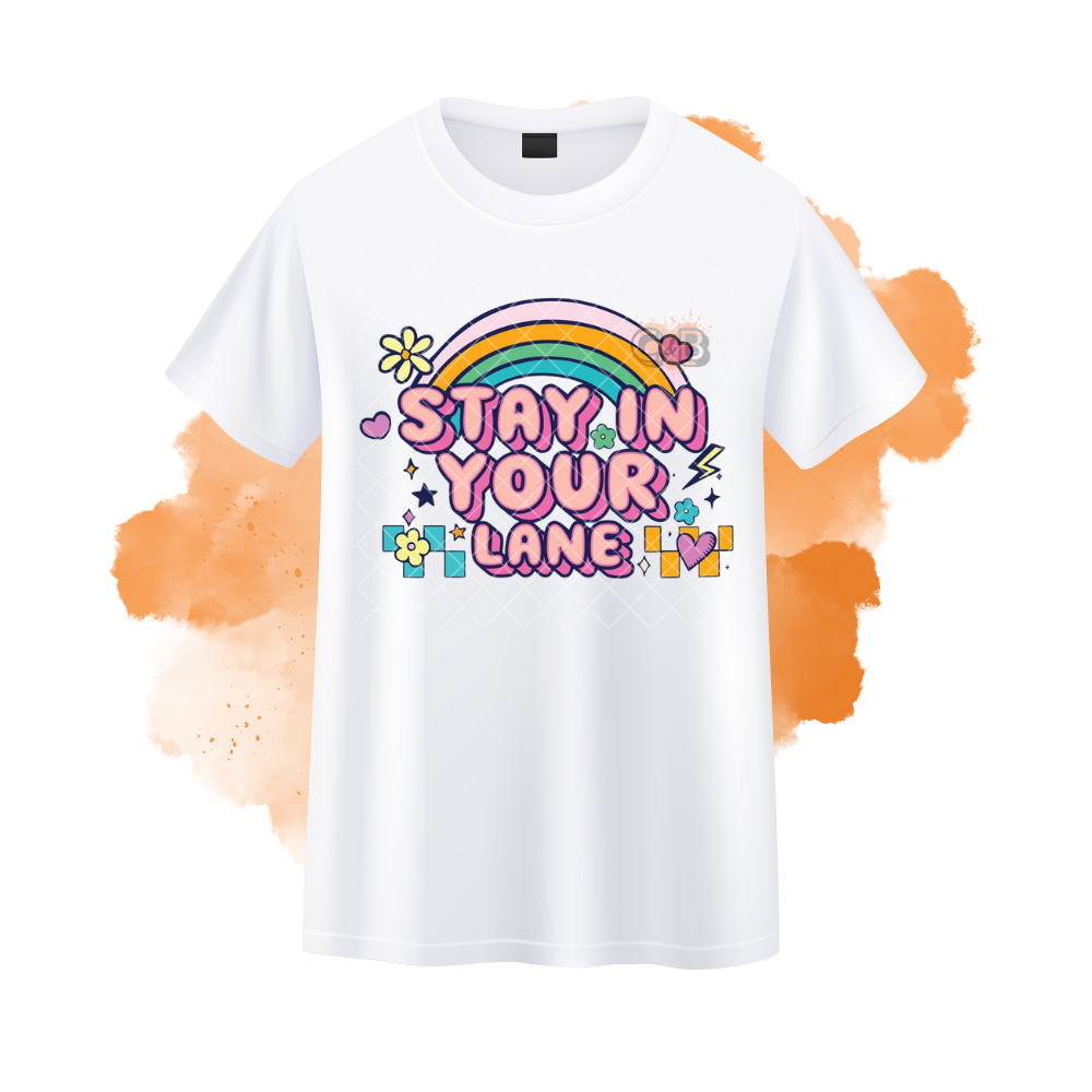 Stay In Your Lane Rainbow T-Shirt