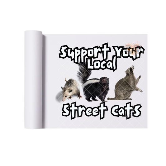 Support You Local Street Cats DTF Transfer