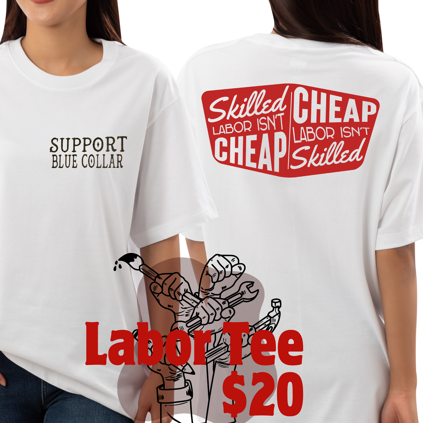 Skilled Labor Blue Collar T-Shirt