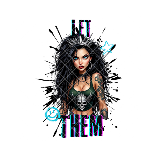 Let Them Rocker Babe PNG
