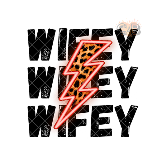 WIFEY Lightning Bolt PNG