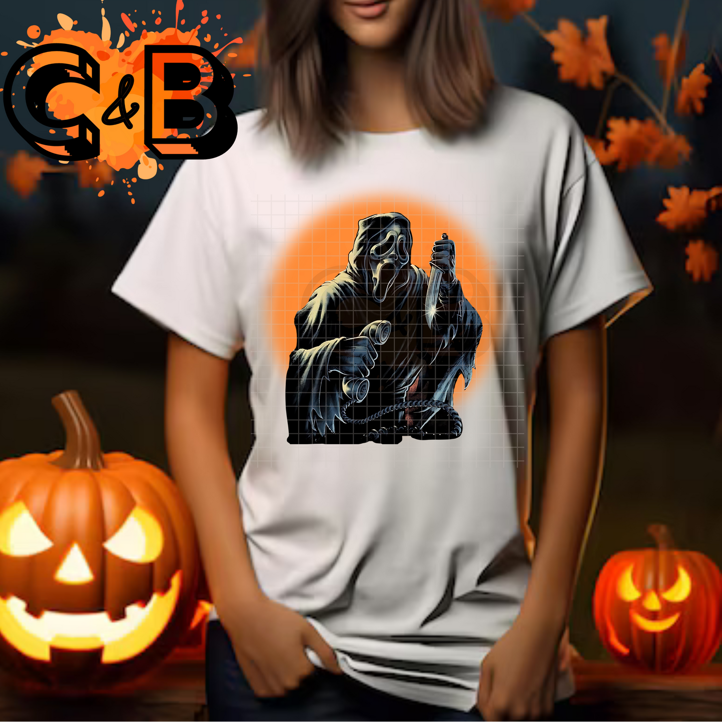 Ghost face orange glow T-Shirt