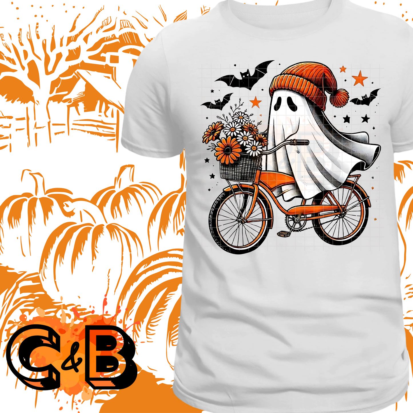 Ghost on bouquet bike T-Shirt