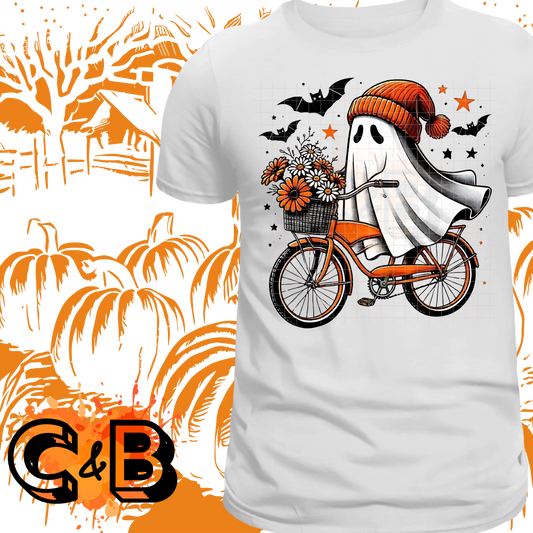 Ghost on bouquet bike T-Shirt