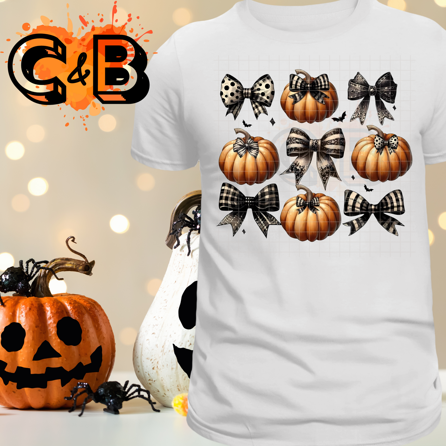 Pumpkins With Black Bows T-Shirt