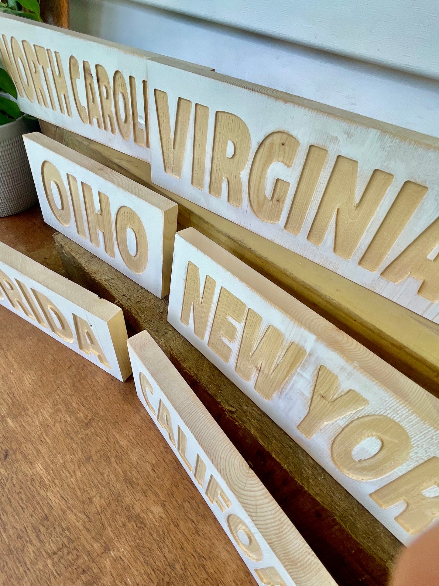 Wooden State Names- Home Decor