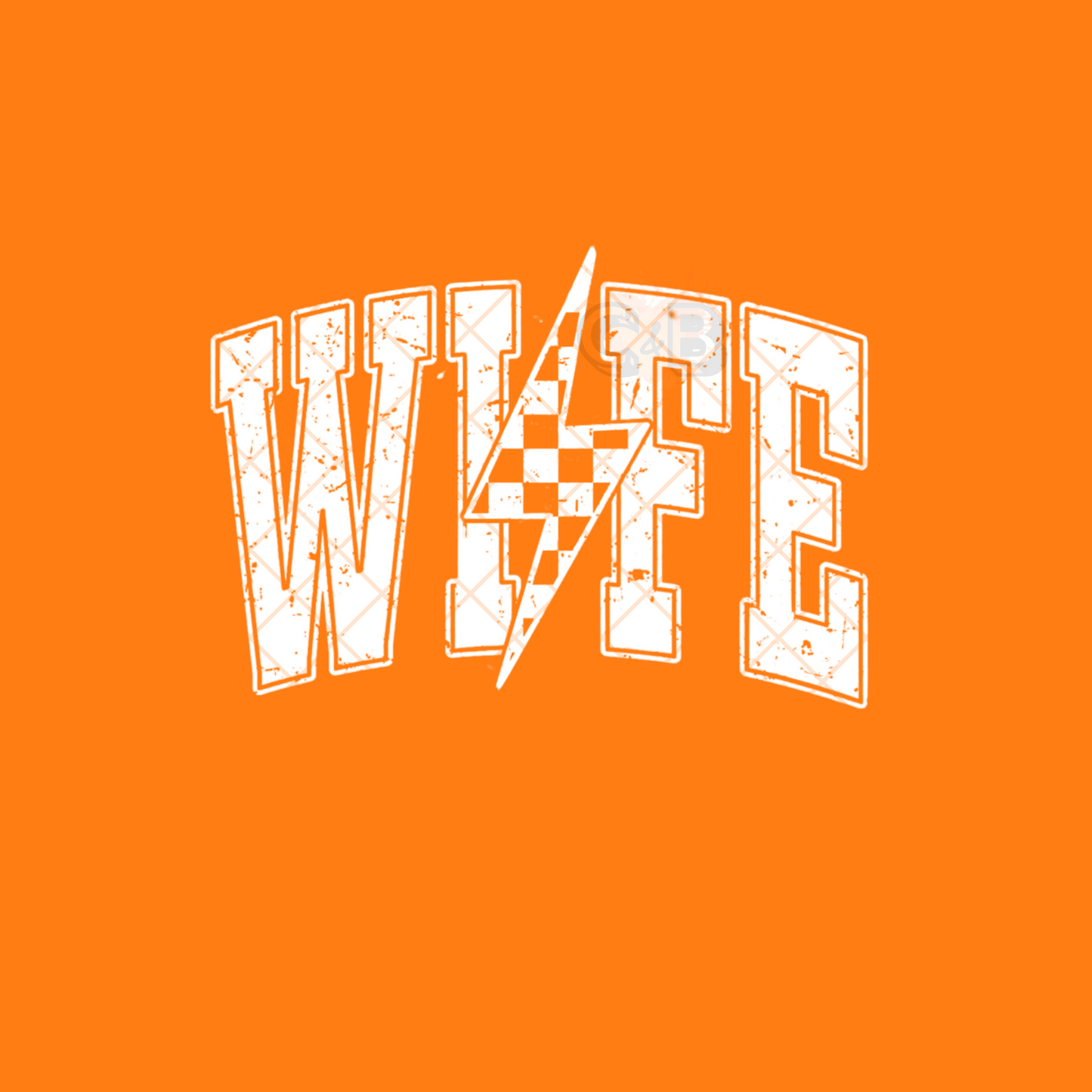 White Wife Checkered T-Shirt